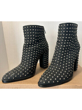 Mercer Edit Studded Boots Women's US 9M/39 Black Full Monty Back Zip